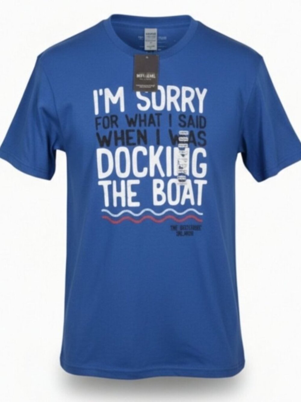 Next Level NWT Blue Short Sleeve Novelty T-Shirt Boathouse Orlando Fl. SZ L